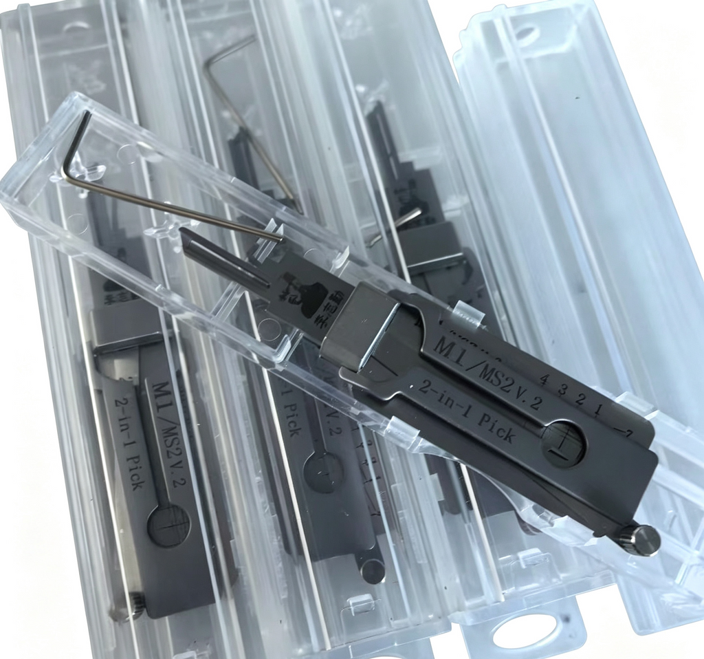 🔥 Lishi M1 MS2 2-in-1 Stainless Steel Lock Pick & Decoder Tool 🔧 Professional Non-Destructive Tool for Civil Locks