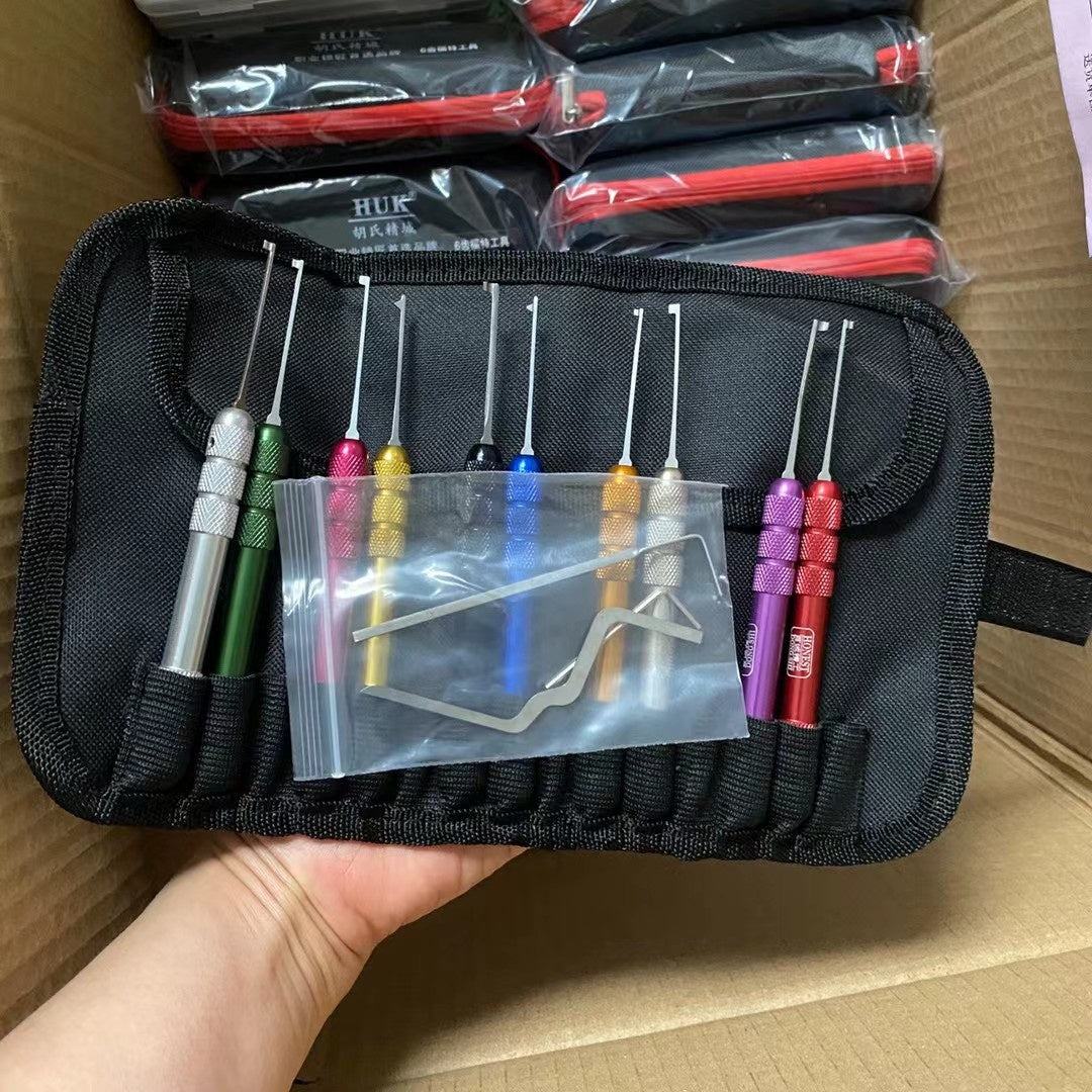 Factory Supply Colorful Kaba Hook Lock Pick Set | Stainless Steel Civil Locksmith Emergency Unlocking Tool Kit