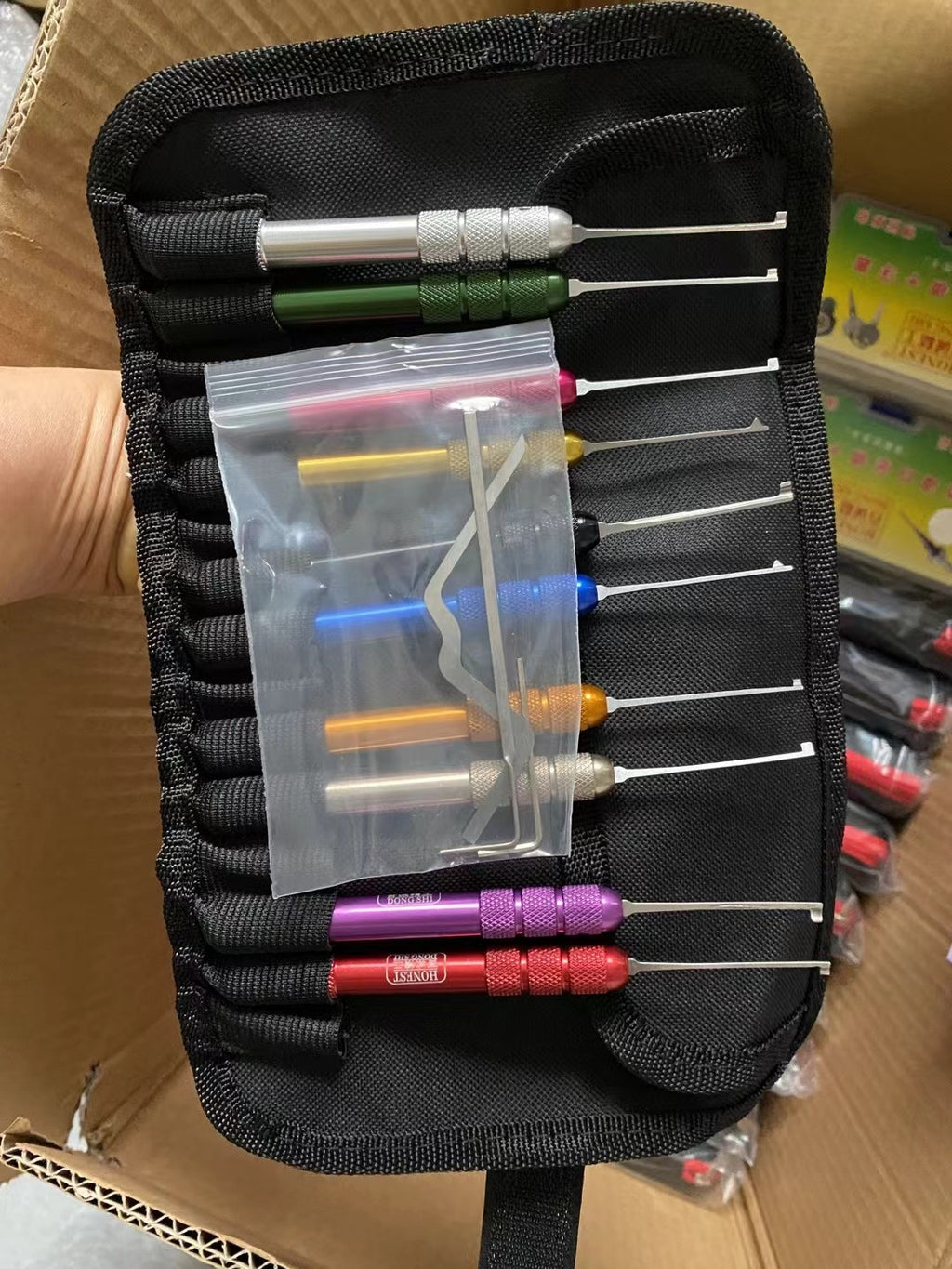 Factory Supply Colorful Kaba Hook Lock Pick Set | Stainless Steel Civil Locksmith Emergency Unlocking Tool Kit