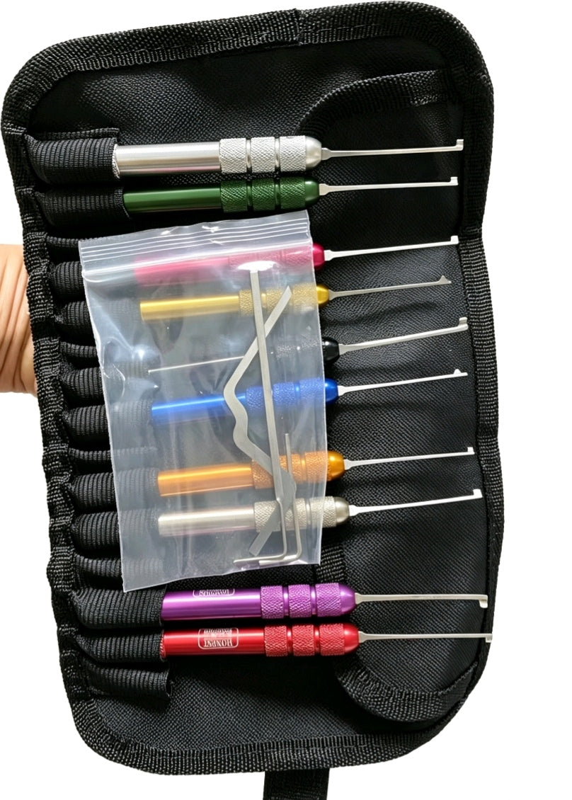 Factory Supply Colorful Kaba Hook Lock Pick Set | Stainless Steel Civil Locksmith Emergency Unlocking Tool Kit
