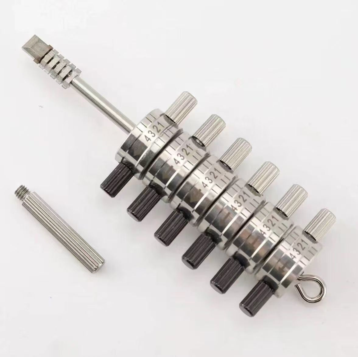 6-Dial Precision Lock Decoder Pick Tool | Non-Destructive Lock Opening & Key Bitting Reading for Professional Locksmiths