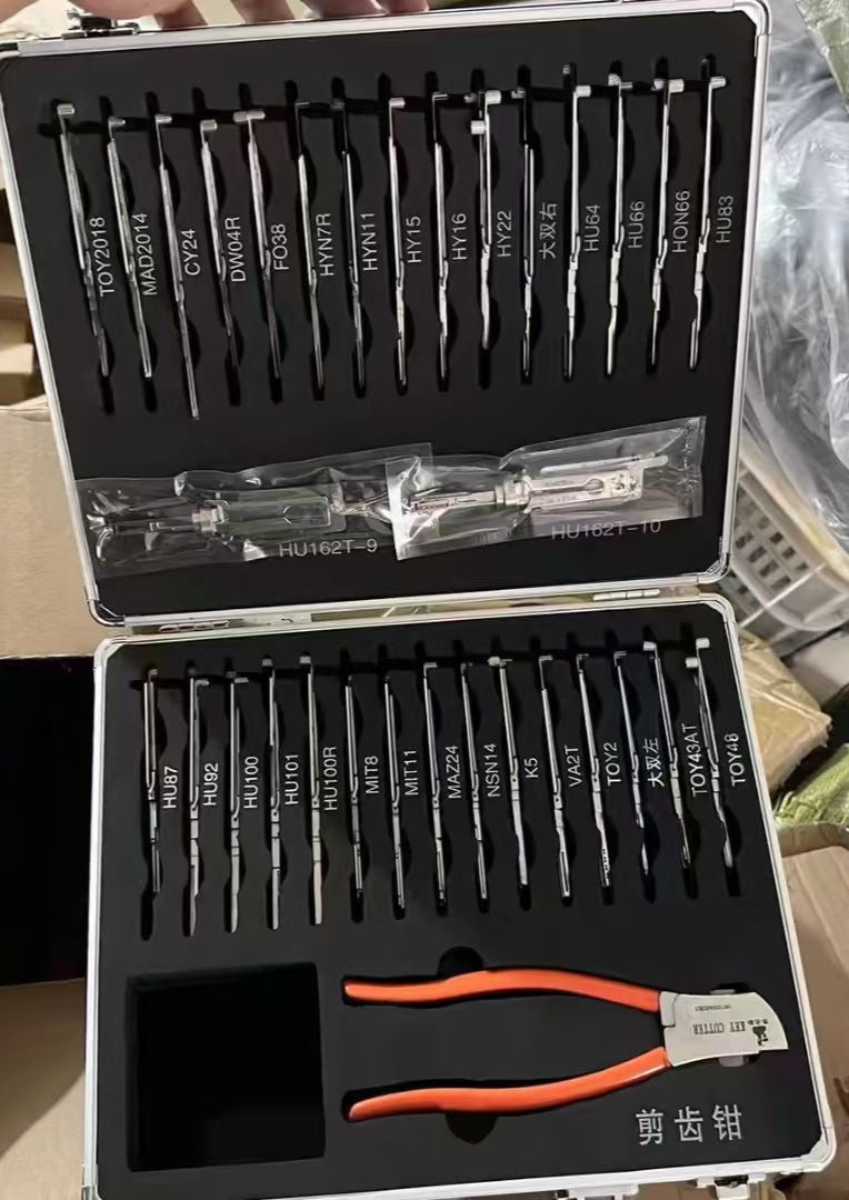 32PCS Professional Car Locksmith Tool Kit, Li's 2-in-1 Lock Picks for Door Lock & Key Repair