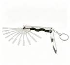 Foldable Comb Lock Pick Set, 10-in-1 Stainless Steel Portable Locksmith Tool