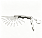 Foldable Comb Lock Pick Set, 10-in-1 Stainless Steel Portable Locksmith Tool