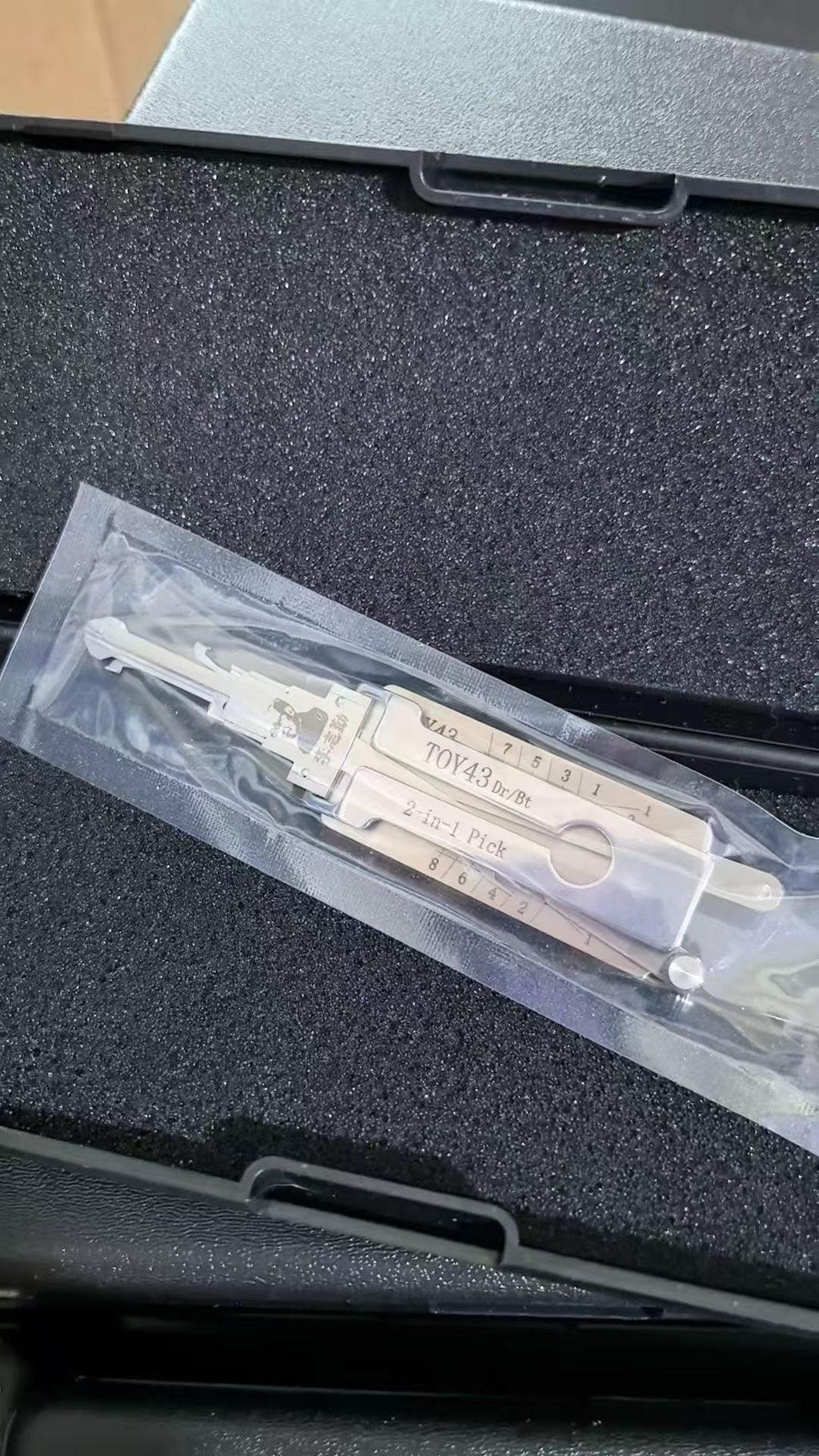 Original Lishi Tool TOY43 2-in-1 Decoder and Pick for Locksmith Tool Device