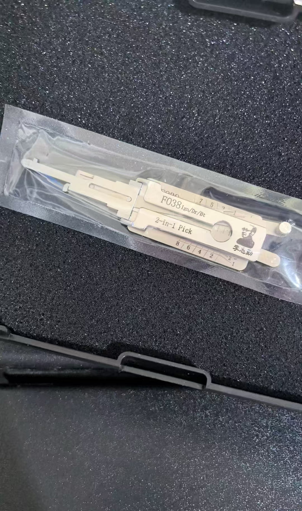 Lishi FO38 Flat 8 Cut 2-in-1 Decoder & Lock Pick 🔧 Professional Vehicle Key Locksmith Tool