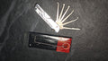 H&H Foldable Lock Pick Set, 7-in-1 Stainless Steel Portable Locksmith Tool
