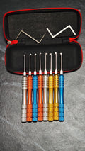 HUK 8Pcs Color Single Hook Lock Pick Set Locksmith Tools With Bag