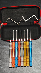 HUK 8Pcs Color Single Hook Lock Pick Set Locksmith Tools With Bag