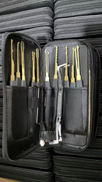 🔐 24 Pieces Professional Lock Pick Set Complete Locksmith Tools Kit with Leather Storage Case 🧰