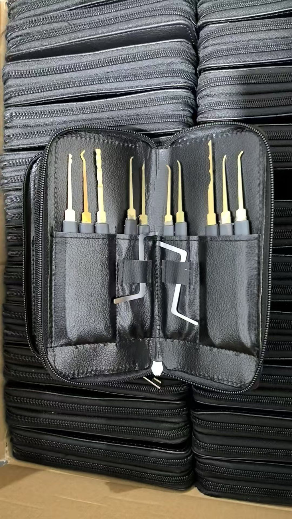 🔐 24 Pieces Professional Lock Pick Set Complete Locksmith Tools Kit with Leather Storage Case 🧰