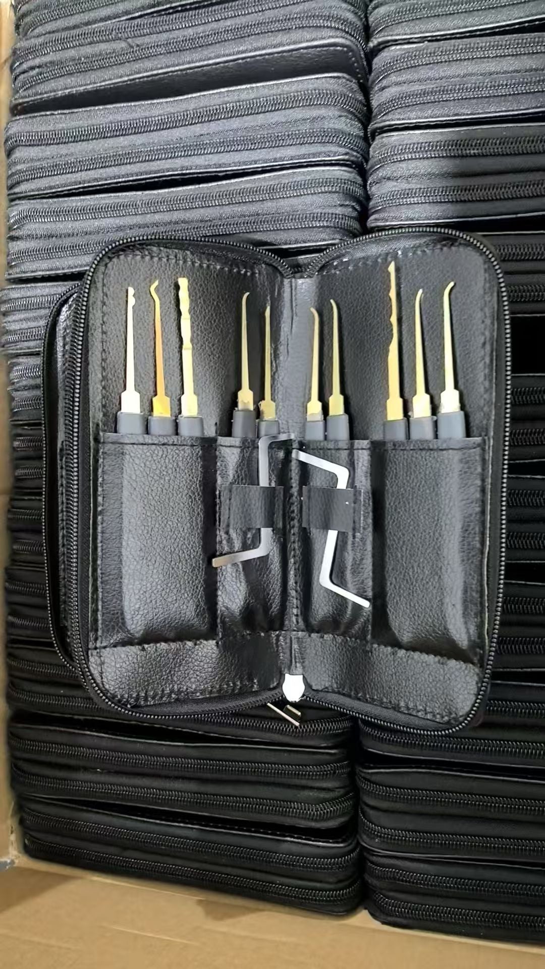 🔐 24 Pieces Professional Lock Pick Set Complete Locksmith Tools Kit with Leather Storage Case 🧰