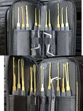 🔐 24 Pieces Professional Lock Pick Set Complete Locksmith Tools Kit with Leather Storage Case 🧰