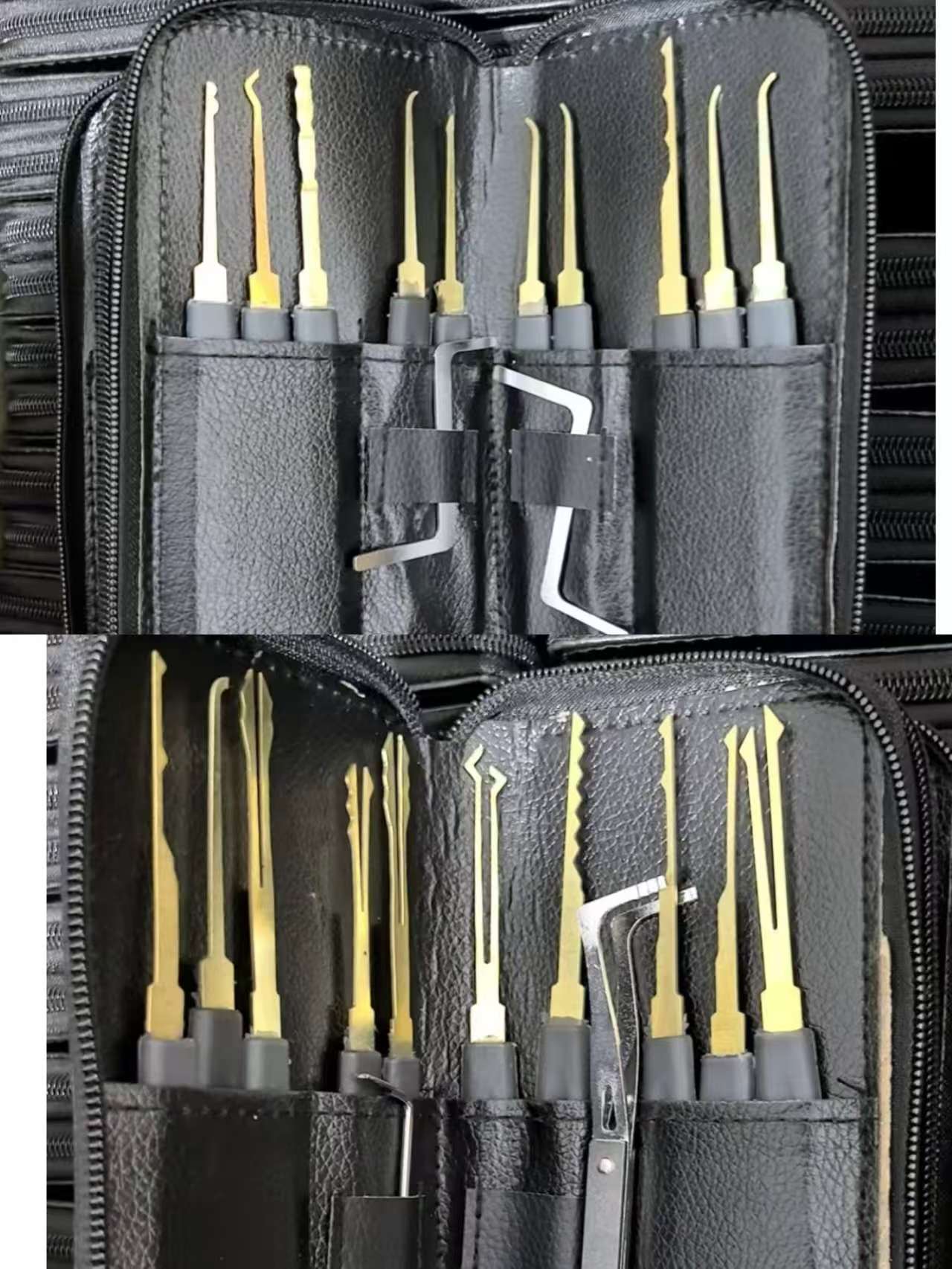 🔐 24 Pieces Professional Lock Pick Set Complete Locksmith Tools Kit with Leather Storage Case 🧰