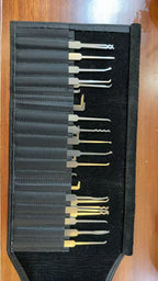 🔐 Professional Locksmith Tools Kit Complete Lock Pick Set Genuine Leather Storage Package 🧰