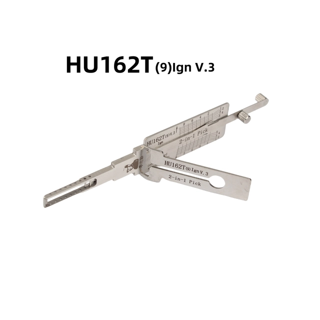 LISHI HU162T(9) 2 in 1 Decoder Pick Lock Cylinder Professional Automotive Locksmith Tool Auto Pick Sets Tools