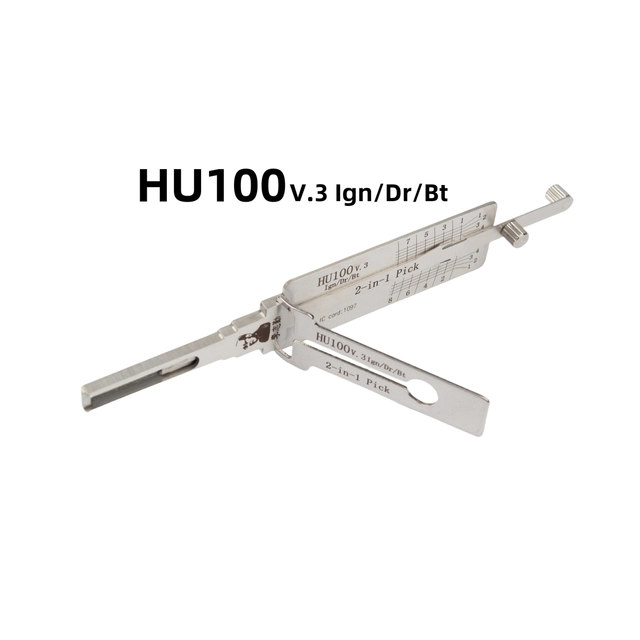🔥 HU100 V3 Ignition 2-in-1 Auto Lock Pick & Decoder 🔧 Professional Lishi Locksmith Tool