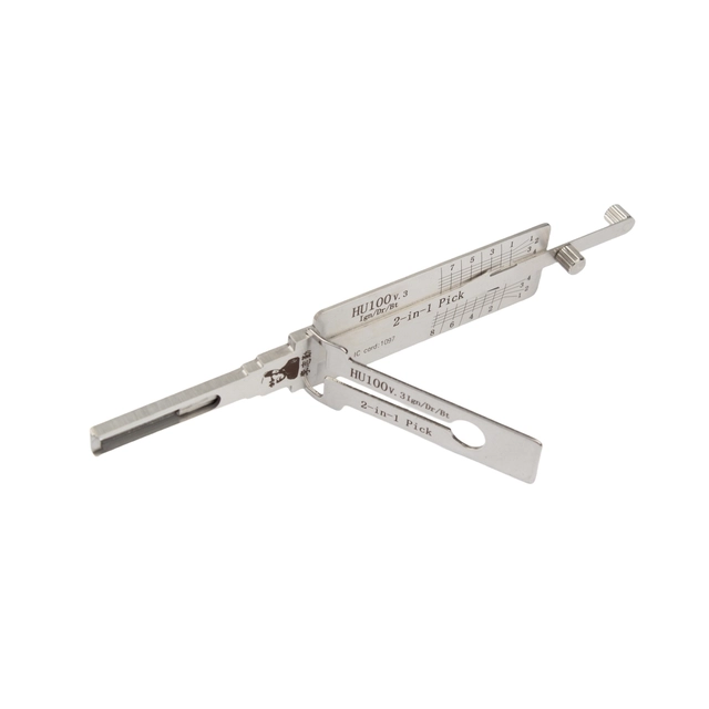 🔥 HU100 V3 Ignition 2-in-1 Auto Lock Pick & Decoder 🔧 Professional Lishi Locksmith Tool