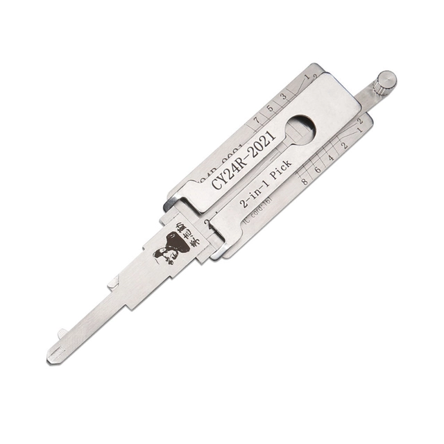🔥 Genuine LISHI CY24R-2021 2-in-1 Lock Pick & Decoder Tool 🔧 Professional Car Lock Opening Tool for Jeep GC