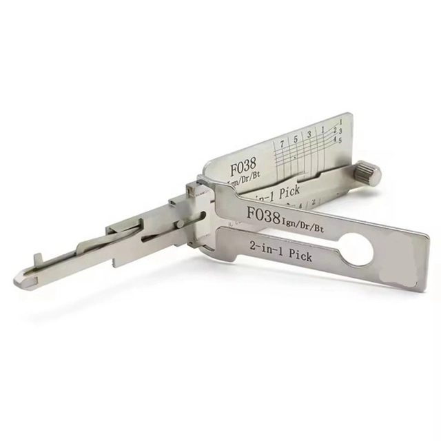 Lishi FO38 Flat 8 Cut 2-in-1 Decoder & Lock Pick 🔧 Professional Vehicle Key Locksmith Tool