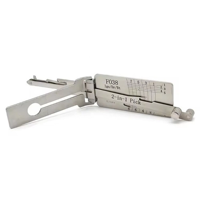 Lishi FO38 Flat 8 Cut 2-in-1 Decoder & Lock Pick 🔧 Professional Vehicle Key Locksmith Tool
