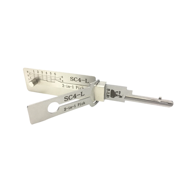 🔥 LISHI SC4-L 2-in-1 Lock Pick & Decoder Tool 🔧 Professional Non-Destructive Door Locksmith Tool