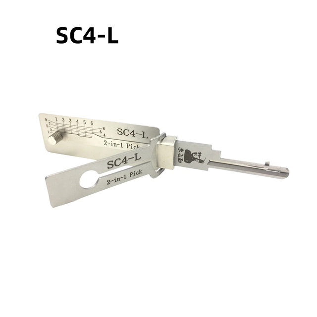 🔥 LISHI SC4-L 2-in-1 Lock Pick & Decoder Tool 🔧 Professional Non-Destructive Door Locksmith Tool
