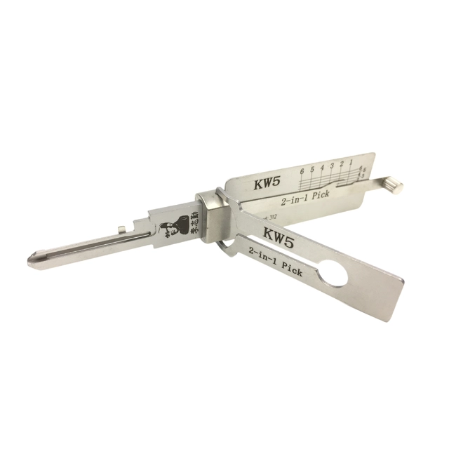 🔥 Lishi KW5 2-in-1 Stainless Steel Lock Pick & Decoder Tool 🔧 Professional Household Door Locksmith Tool