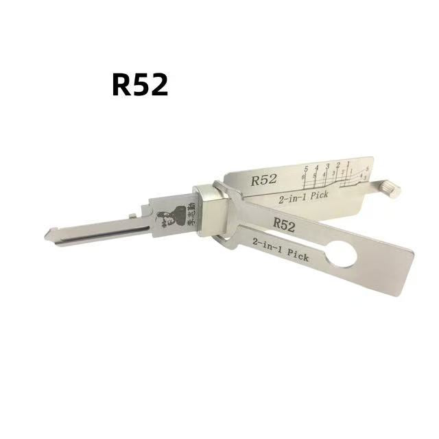 🔥 Lishi R52 2-in-1 Decoder & Lock Pick Tool 🔧 Professional Locksmith Tool for Mitsubishi Vehicles
