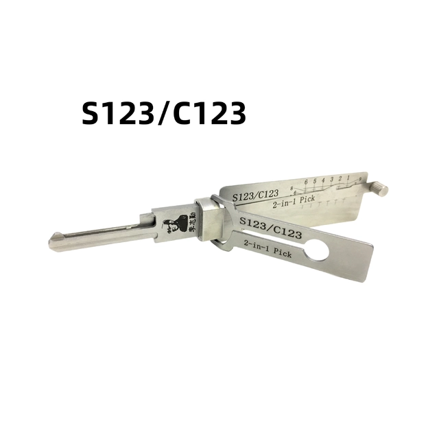🔥 Lishi S123/C123 2-in-1 Lock Pick & Decoder Tool 🔧 Anti-Corrosion Precision Locksmith Tool