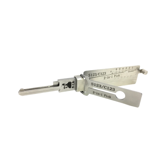 🔥 Lishi S123/C123 2-in-1 Lock Pick & Decoder Tool 🔧 Anti-Corrosion Precision Locksmith Tool