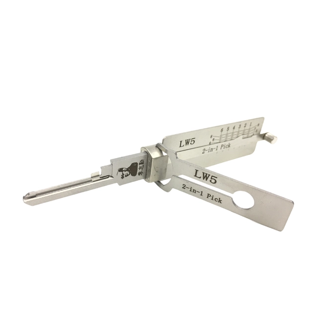 🔥 Lishi LW5 2-in-1 Lock Pick & Decoder Tool 🔧 Metal Professional Civil Lock Opener for Locksmiths