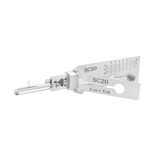 🔧 Lishi SC20 2-in-1 Pick Decoder Professional Locksmith Tool