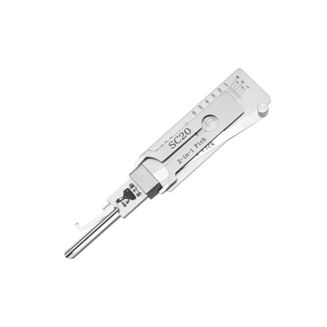 🔧 Lishi SC20 2-in-1 Pick Decoder Professional Locksmith Tool