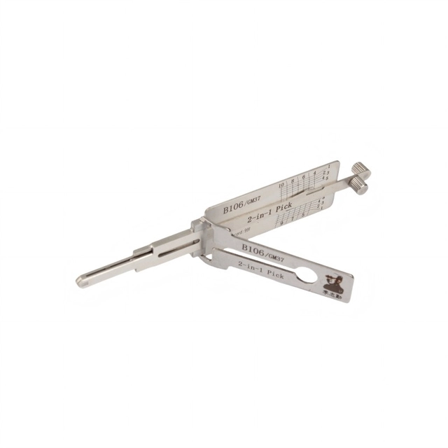 🔧 Lishi GM37/B106 2-in-1 Pick Decoder Professional Auto Locksmith Tool