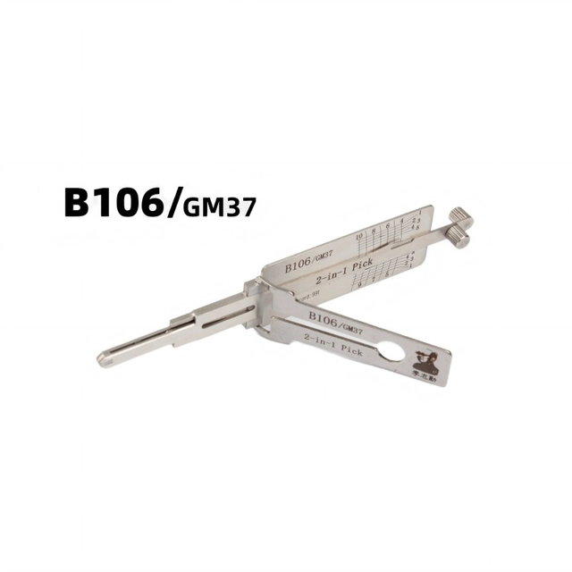 🔧 Lishi GM37/B106 2-in-1 Pick Decoder Professional Auto Locksmith Tool