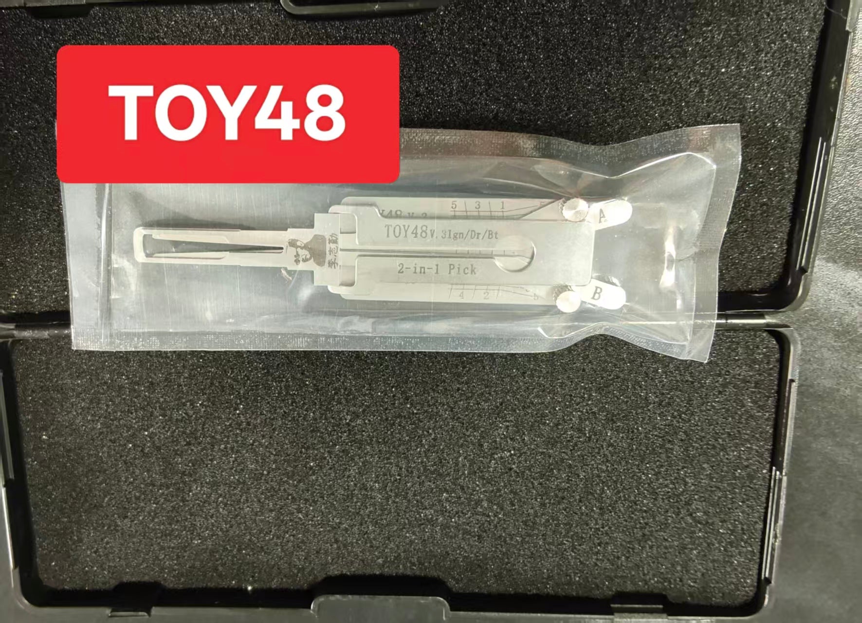 🔧 Lishi TOY48 2-in-1 Auto Pick Decoder Professional Locksmith Tool