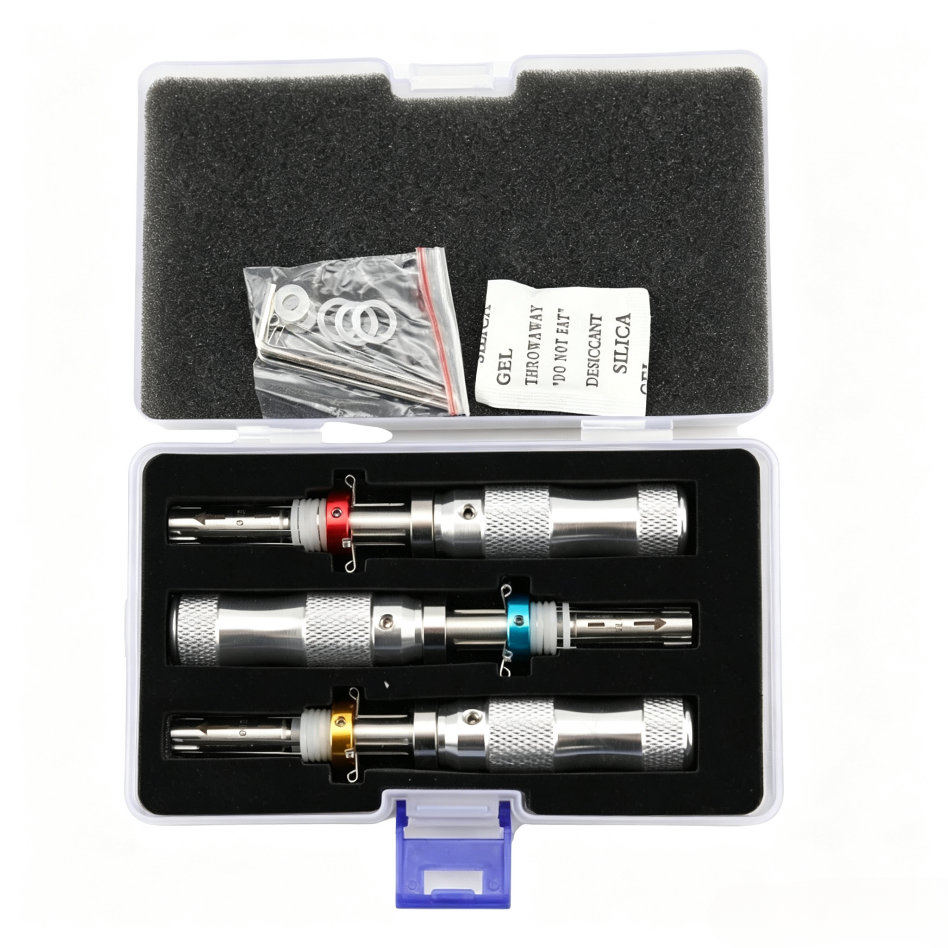 🧰 Factory Direct 3PCS Plum Blossom Tubular Lock Pick Set Stainless Steel Professional Locksmith Tool