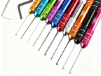 🧰 Factory Supply Colorful 10PCS Kaba Hook Lock Pick Set Stainless Steel Civil Emergency Locksmith Tool