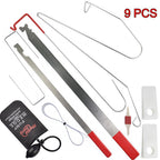 9PCS Car Door Emergency Unlock Tool Kit, Vehicle Lock Out Lost Key Opening Tools with Air Wedge Pump