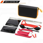 18PCS Adjustable Telescopic Car Emergency Unlock Tool Kit, Vehicle Lock Out Key Retrieval Tool