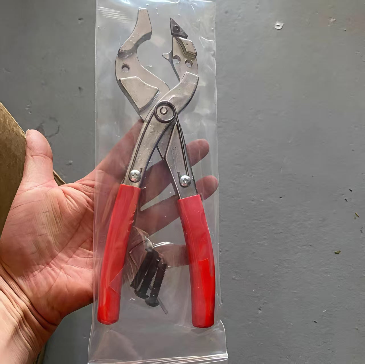 Red Handle Premium Lock Face Removal Pliers, Automotive Lock Cover Disassembly Tool for Car Lock Repair & Maintenance