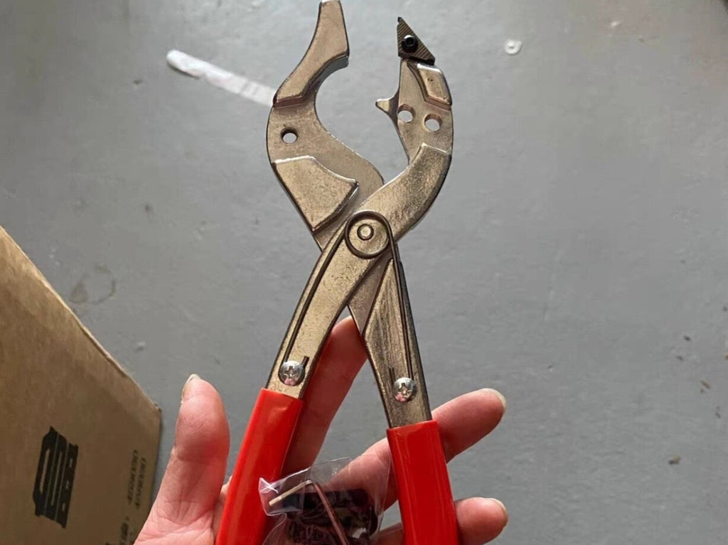 Red Handle Premium Lock Face Removal Pliers, Automotive Lock Cover Disassembly Tool for Car Lock Repair & Maintenance