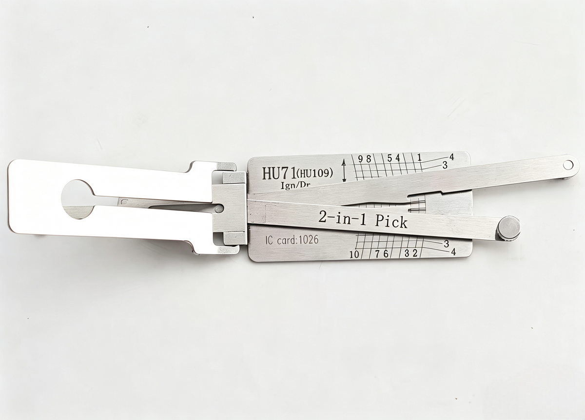 🔥 Lishi HU71 Ignition Door 2-in-1 Lock Pick & Decoder Set 🔧 Professional Unlocking Tool for Land Rover