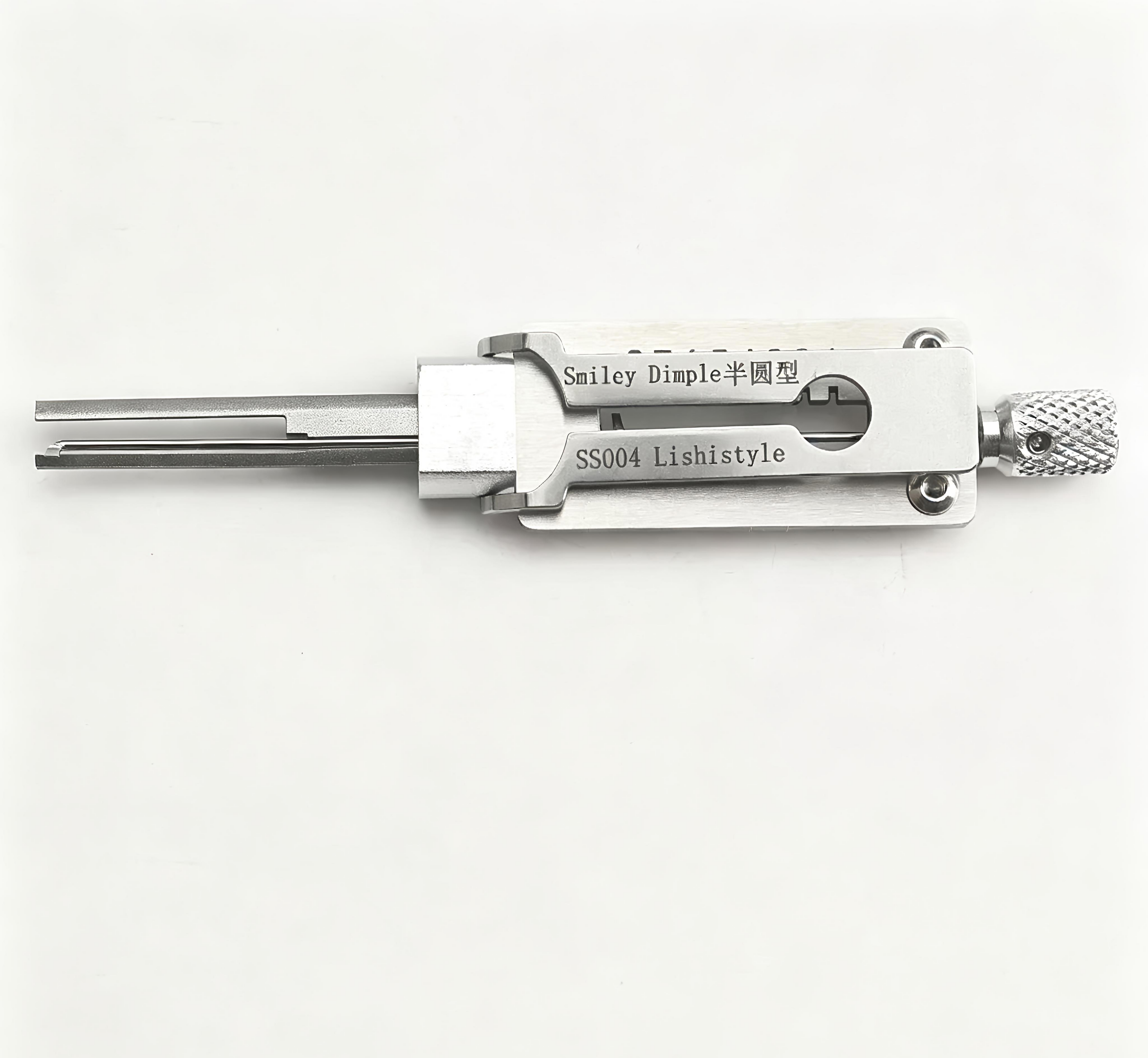 Lishi SS004 2-in-1 Door Lock Pick Decoder, Buyang Single Row Semi-Circular Residential Lock Tool