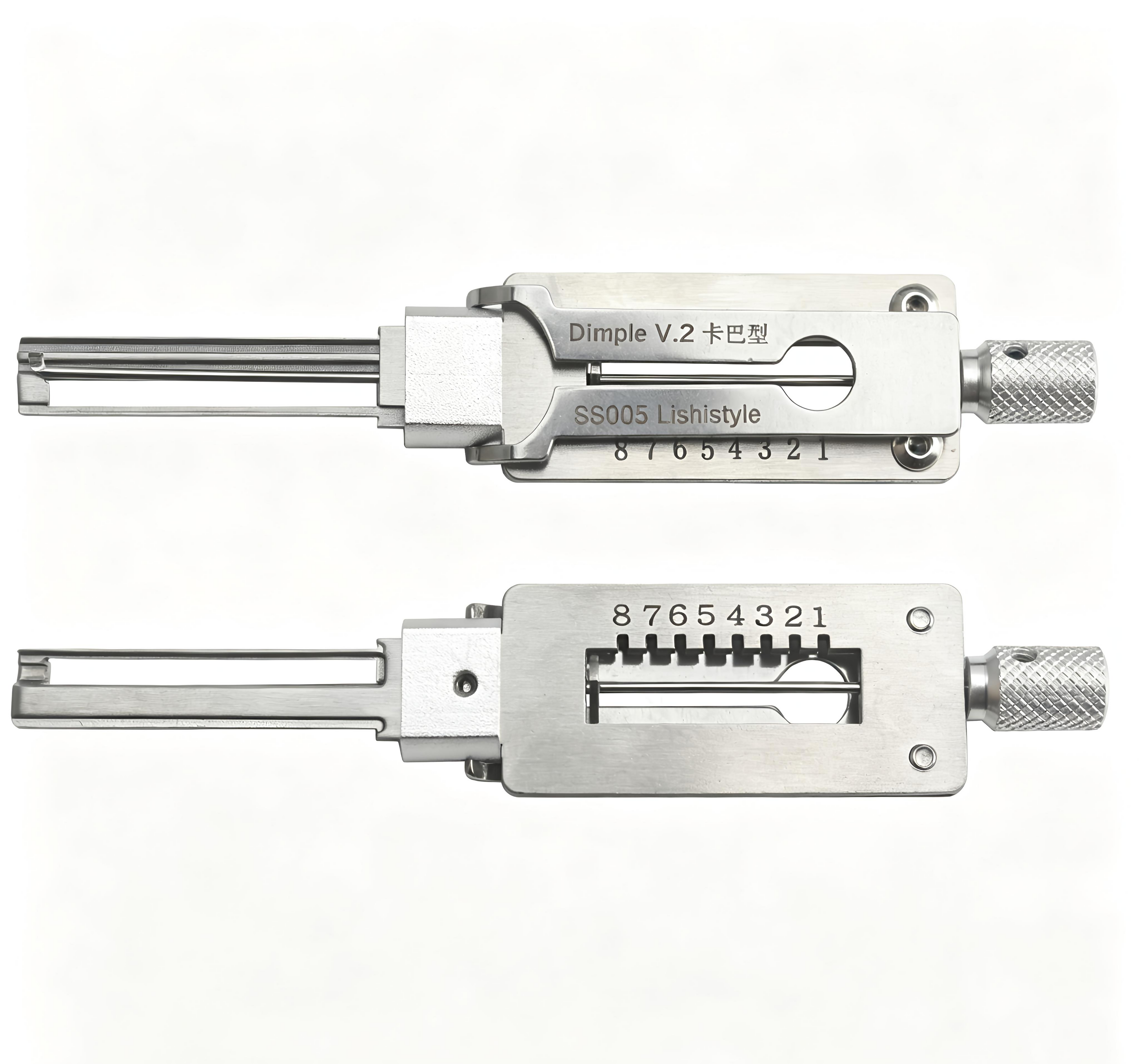 🔧Lishi SS005 2-in-1 Door Lock Pick Decoder, Positive Groove Kaba Civil Lock Tool