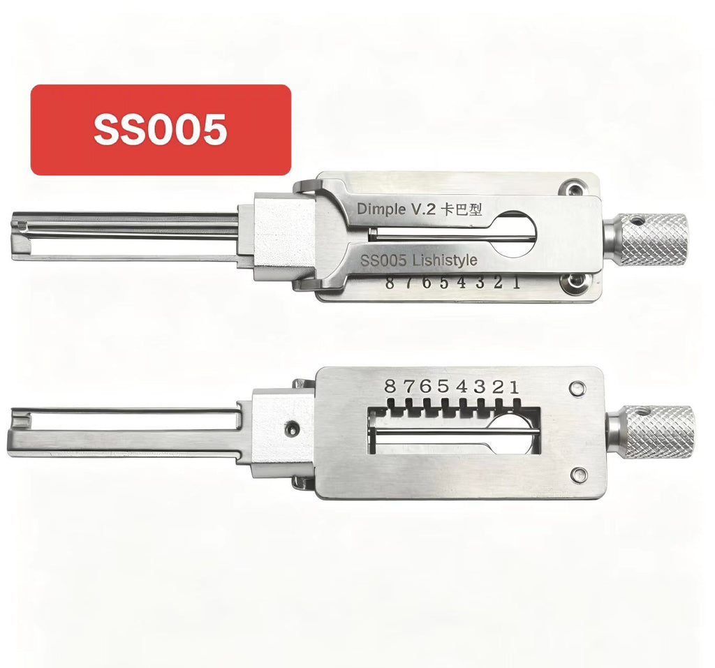🔧Lishi SS005 2-in-1 Door Lock Pick Decoder, Positive Groove Kaba Civil Lock Tool