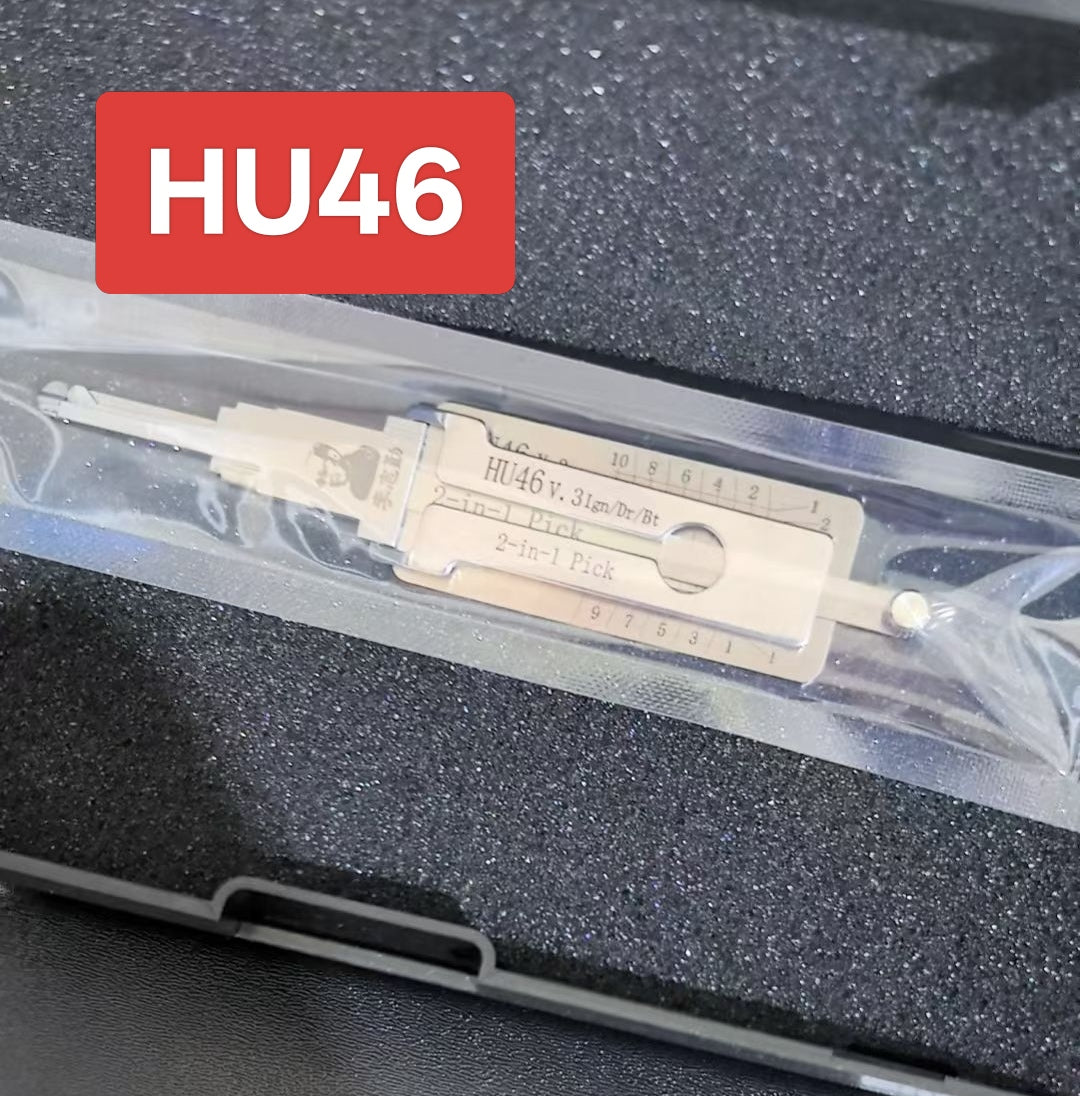 🔧 Lishi HU46 2-in-1 Auto Pick Decoder Professional Locksmith Tool