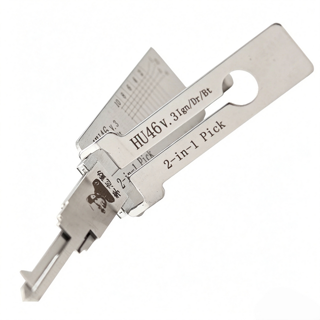 🔧 Lishi HU46 2-in-1 Auto Pick Decoder Professional Locksmith Tool