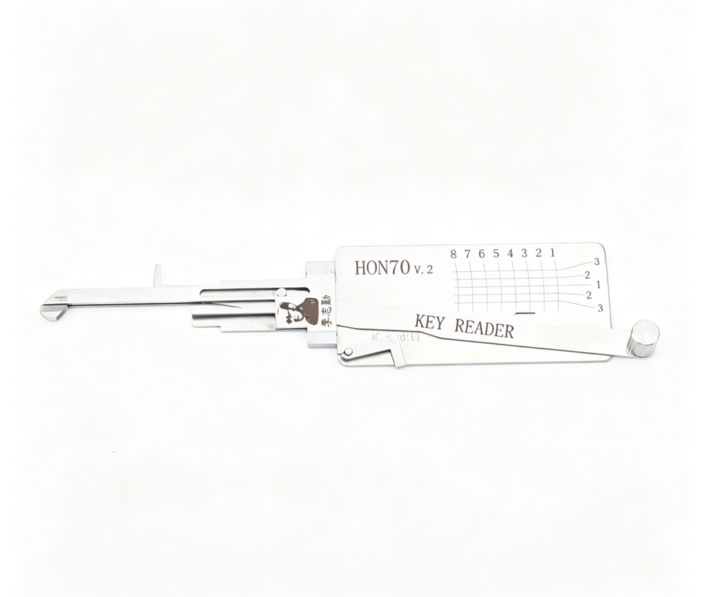 🔧 Lishi HON70 V2 2-in-1 Motorcycle Lock Key Reader Decoder Tool for Honda Motorcycle Locks